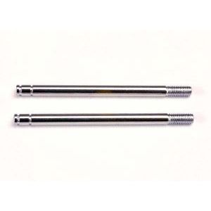 Shock shafts, steel, chrome finish (long) (2), TRX1664