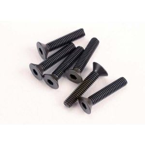 Screws, 3x15mm countersunk machine (6) (hex drive), TRX2553