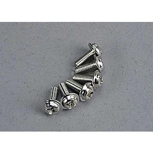 Motor screws (3x8mm washerhead machine) (6), TRX3185