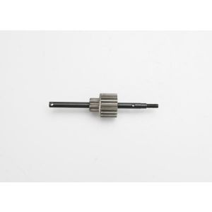 Input shaft/ drive gear assembly (18-tooth steel top gear), TRX3992