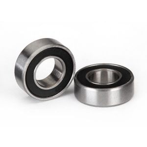 Ball bearings, black rubber sealed (6x12x4mm) (2), TRX5117A