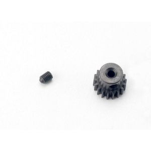 Gear, 18-T pinion (48-pitch, 2.3mm shaft)/ set screw, TRX7041