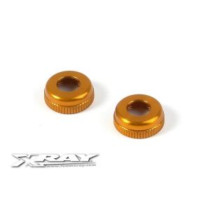ALU CAP FOR XRAY SHOCK BODY #308322 - ORANGE, X308327-O
