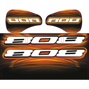 Xray XB808 Wing Sticker Die-Cut Black, X397357