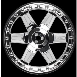 Desperado 2.8 (Traxxas" Style Bead) Chrome Rear Wheels (2, PR2730-01