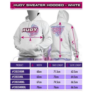 Hudy Sweater Hooded - White (Xxl), H285500XXL