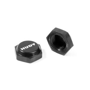 HUDY ALU WHEEL NUT WITH COVER - RIBBED (2), H293560