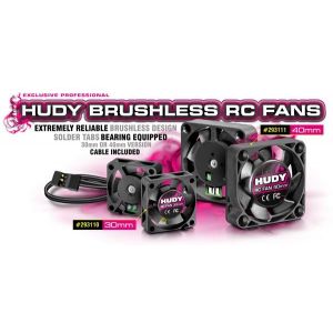 HUDY BRUSHLESS RC FAN 30MM - WITH EXTERNAL SOLDERING TABS