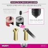 293211 HUDY Alu Bullet Plug Black & Red w 5mm Golden Bullets_stvorec 02