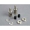 Servo rod connectors (2)/ 3mm set screws, TRX1541