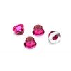 NUTS, 4MM FLANGED NYLON LOCKING (ALUMINIUM, PINK ANODIZED, TRX1747P