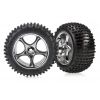Tires & wheels, assembled (Tracer 2.2 chrome wheels, Alias 2, TRX2470R