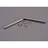 Suspension pins, 31.5mm, chrome (2) w/ E-clips (4), TRX2637