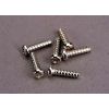 Screws, 2.6x10mm roundhead self-tapping (6), TRX2673