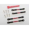 Turnbuckles, aluminum (red-anodized), camber links, front, 3, TRX3741X
