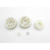 Output gears, 33T (2)/ drive dog carrier/ output shaft space, TRX3985X