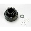 Clutch bell (15-tooth)/5x8x0.5mm fiber washer (2)/ 5mm e-cli, TRX5215