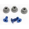Wing mounting hardware, (4x8mmCCS (aluminum)(3)/ 4x7mm flang, TRX5512