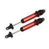 Shocks, GTX, aluminum, red-anodized (fully assembled w/o sp, TRX7761R