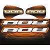 Xray XB808 Wing Sticker Die-Cut Black, X397357