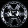 Desperado 2.8 (Traxxas Style Bead) Black Chrome Rear Wheels, PR2730-11