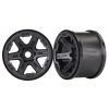 Wheels, 3.8' (black) (2) (17mm splined)