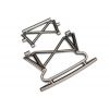 Bumper, front/ bumper support (satin black chrome-plated)