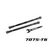 Toe links, front (TUBES black-anodized, 6061-T6 aluminum) (2) (for use with #7895 X-Maxx, WideMaxx, suspension kit)