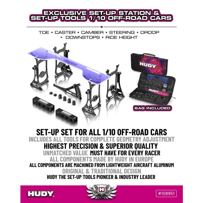 108951 Set-up Station & Set-up Tools + Bag for 1-10 Off-Road Cars_hl ban...