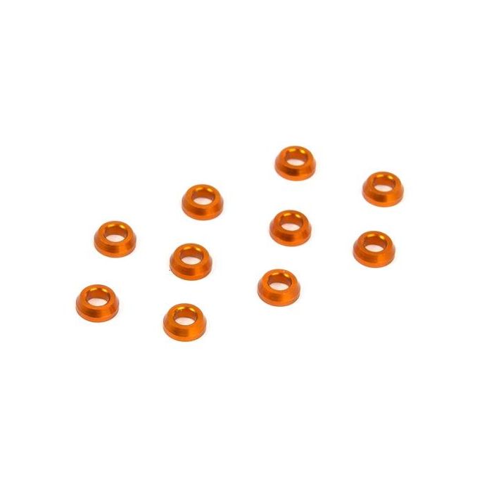 Alu Conical Shim 3X6X2.0mm - Orange (10), X362280-O