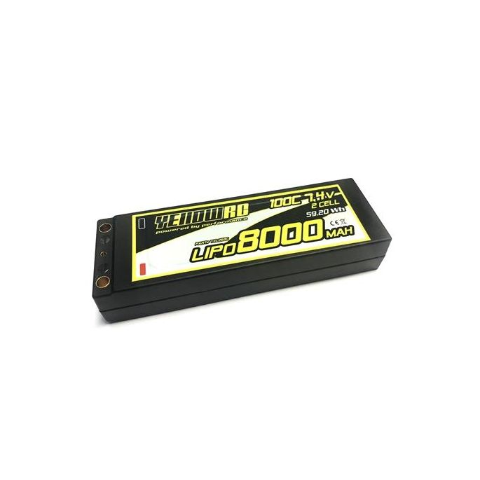 Yellow RC LiPo 8000mAh 7,4V 2S 100C Hardcase, YEL2680
