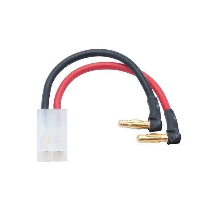 LRP LiPo Hardcase adapter wire - 4mm male plug to Tamiya 90d, 65838