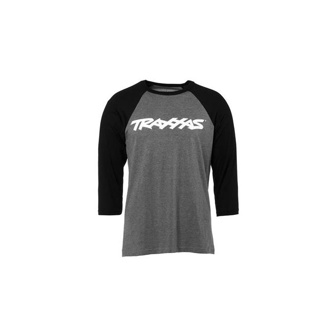 Traxx Raglan Shirt Grey/Black 2X, TRX1369-2XL