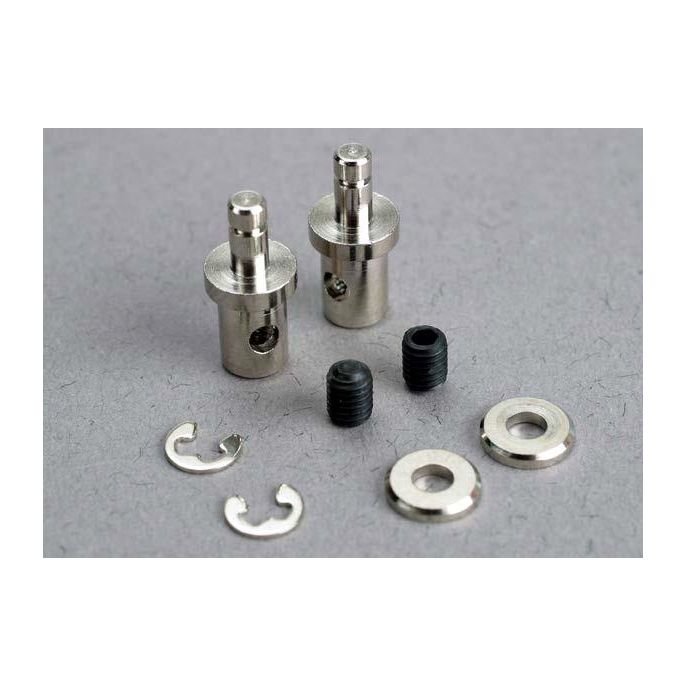 Servo rod connectors (2)/ 3mm set screws, TRX1541