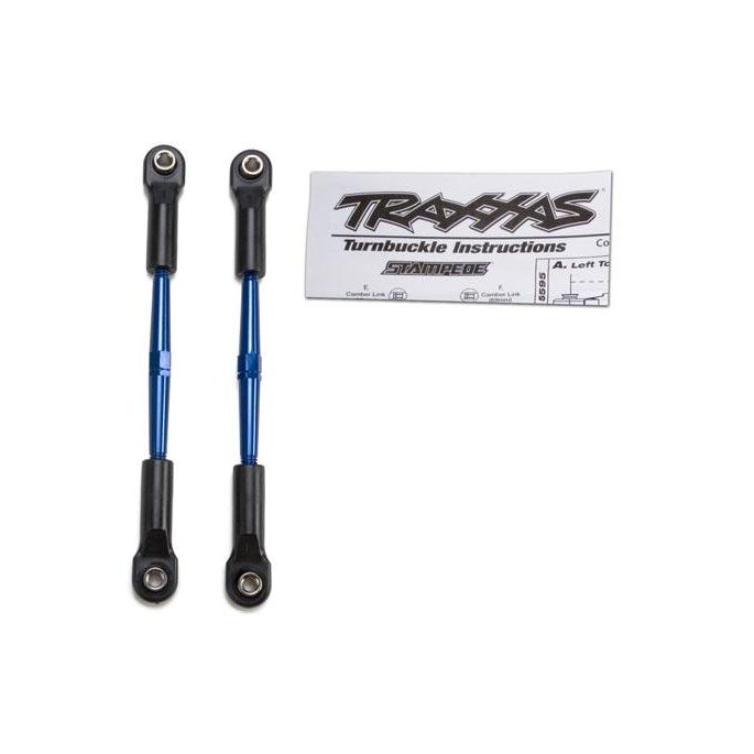 Turnbuckles, aluminum (blue-anodized), toe links, 61mm (2) (, TRX2336A