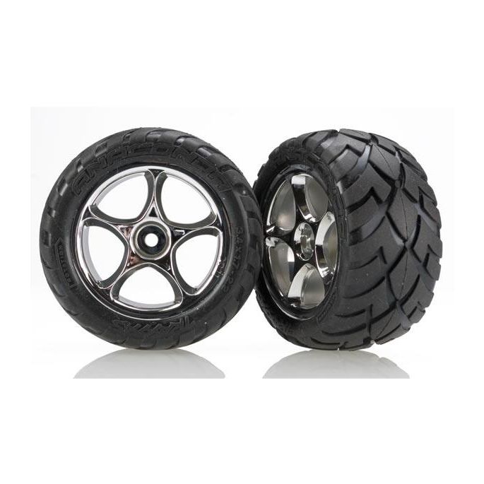 Tires & wheels, assembled (Tracer 2.2 chrome wheels, Anacond, TRX2478R