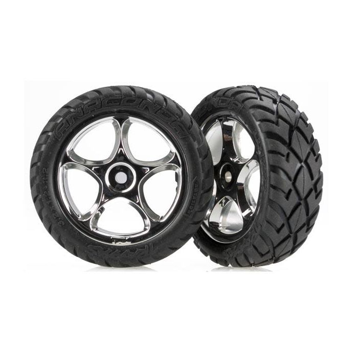 Tires & wheels, assembled (Tracer 2.2 chrome wheels, Anacond, TRX2479R