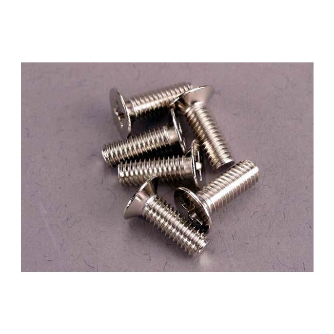 Screws, 4x12mm countersunk machine (100-degree) (6), TRX2548