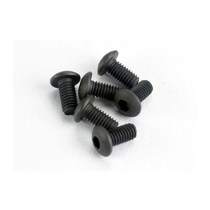 Screws, 3x6mm button-head machine (hex drive) (6), TRX2575