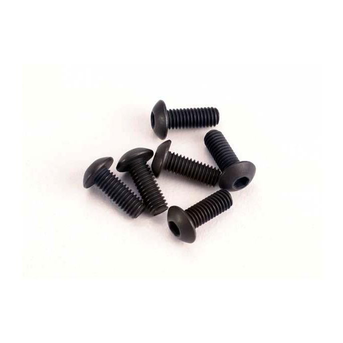 Screws, 3x8mm button-head machine (hex drive) (6), TRX2576