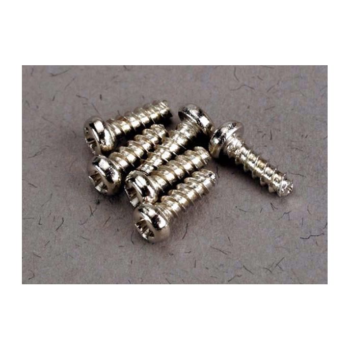 Screws, 2x6mm roundhead self-tapping (6), TRX2674
