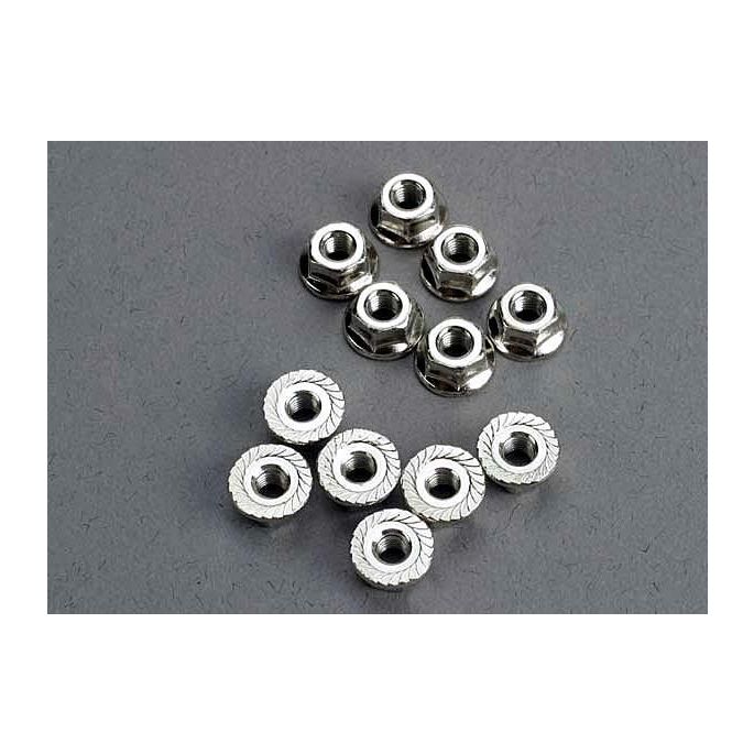 Nuts, 3mm flanged (12), TRX2744