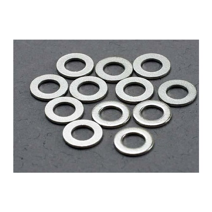 Washers, 3x6mm metal (12), TRX2746