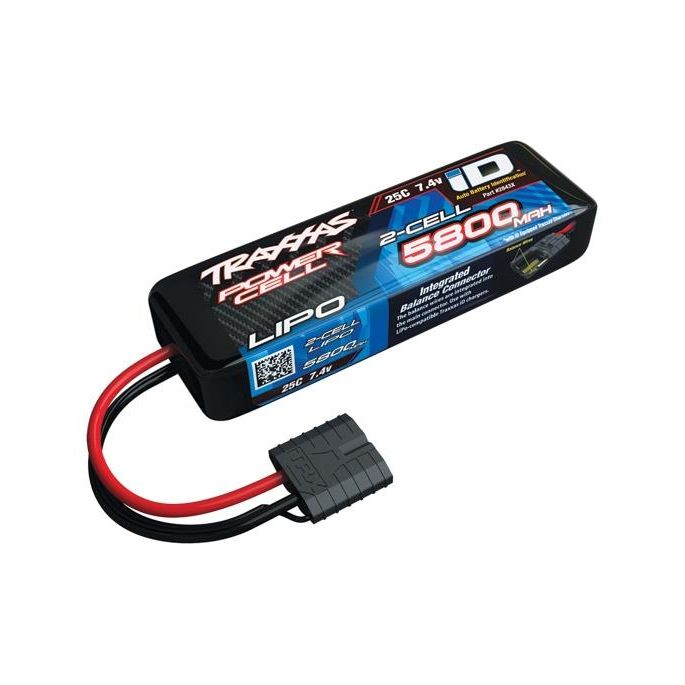 Power Cell LiPo 5800mAh 7.4V 2S 25C , all models ID, TRX2843X