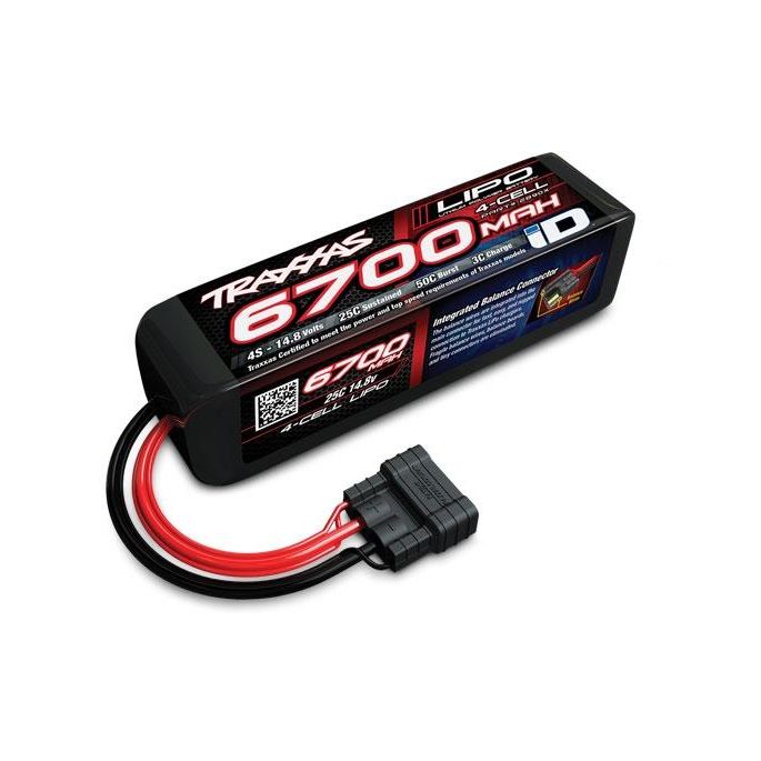 Power Cell LiPo 6700mAh 14.8V 4S 25C , ID, TRX2890X