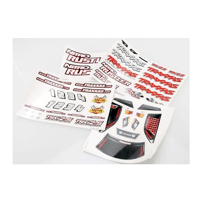 Decal sheets, Nitro Rustler, TRX4413X