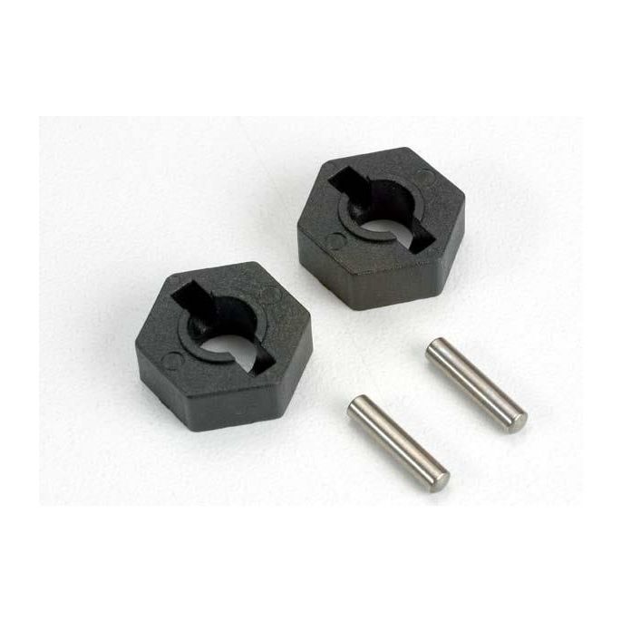 Wheel hubs, hex (2)/ axle pins (2.5x12mm) (2), TRX4954