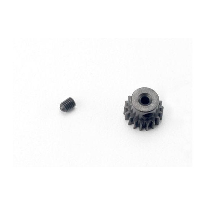 Gear, 18-T pinion (48-pitch, 2.3mm shaft)/ set screw, TRX7041