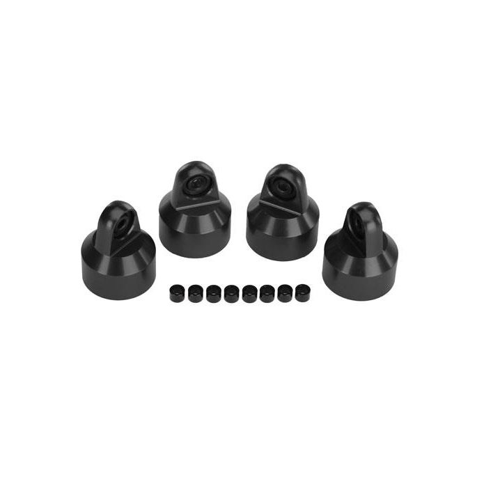Shock caps, GTX shocks/ springaluminum (Hard) (4) spacers(8), TRX7764X