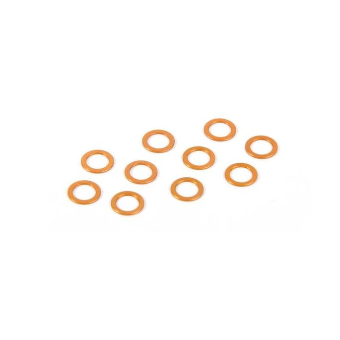 ALU SHIM 5.3x7.8x0.5MM - ORANGE (10), X373120-O